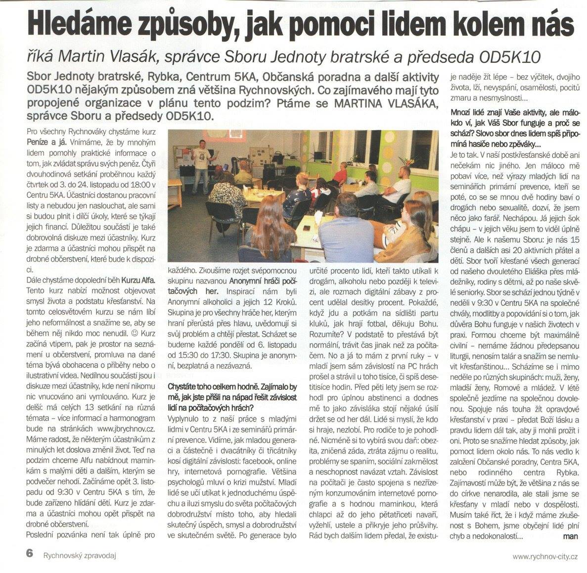 Pomoc lidem kolem nás